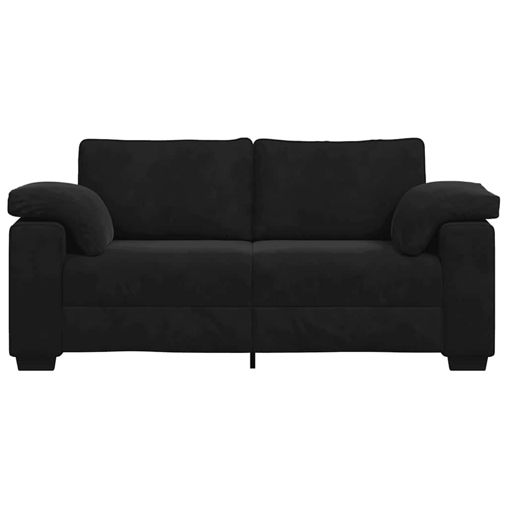 Loveseat Sofa Black 180x77x82 cm Velvet