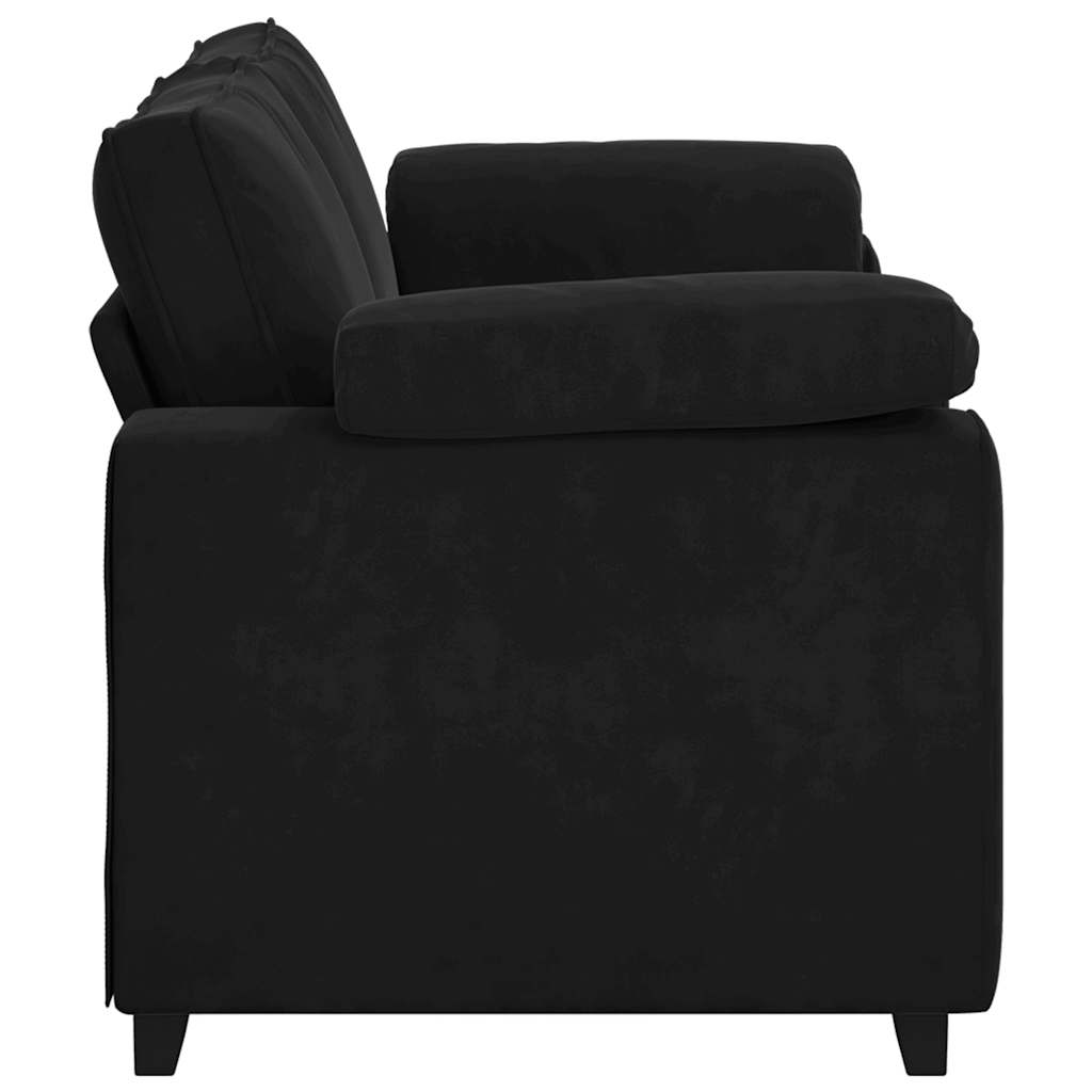 Loveseat Sofa Black 180x77x82 cm Velvet