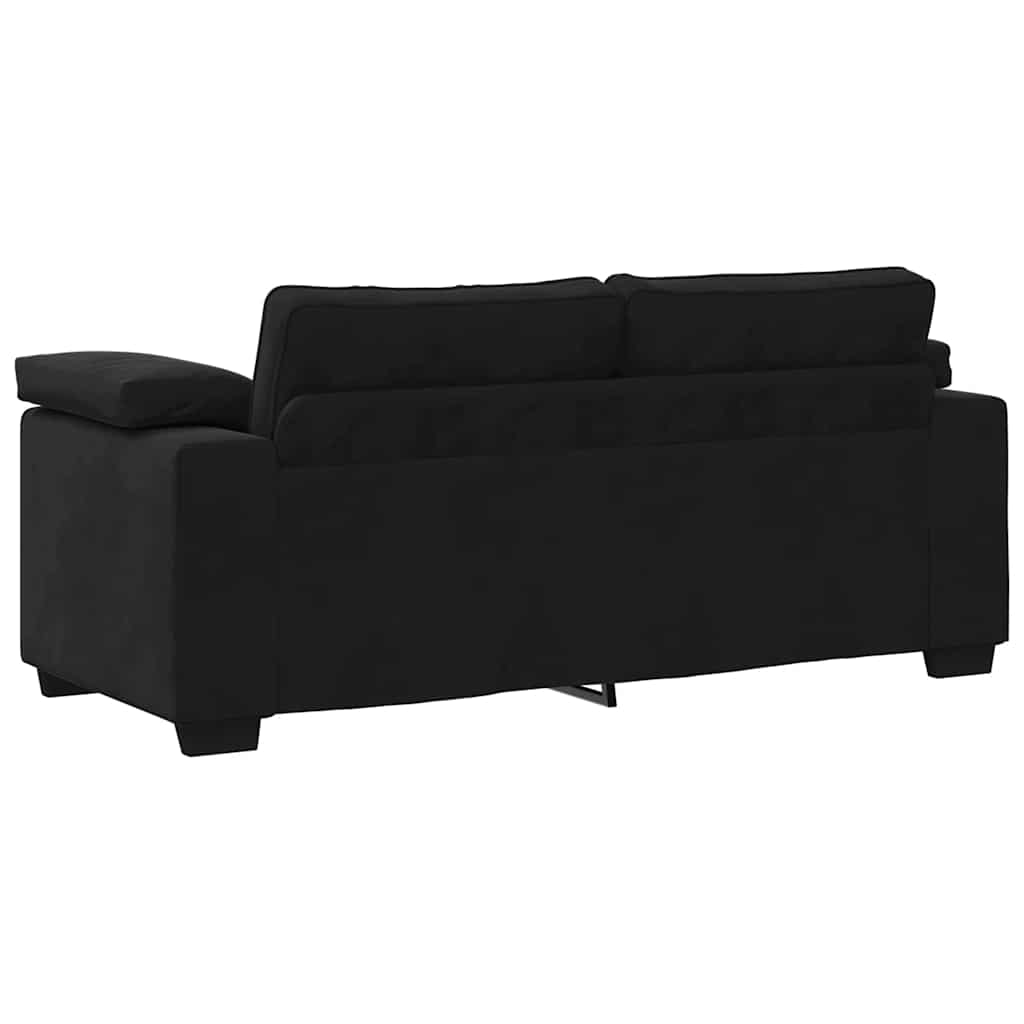 Loveseat Sofa Black 180x77x82 cm Velvet