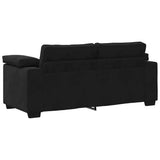 Loveseat Sofa Black 180x77x82 cm Velvet - Rear View