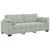 3-Seater Sofa Light Grey 178 cm Velvet - Front View