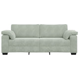 3-Seater Sofa Light Grey 220x77x82 cm Velvet