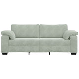 3-Seater Sofa Light Grey 178 cm Velvet - Top-Down View