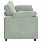 3-Seater Sofa Light Grey 178 cm Velvet - 45-Degree Angle