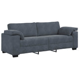3-Seater Sofa Dark Grey 220x77x82 cm Velvet