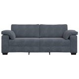 3-Seater Sofa Dark Grey 220x77x82 cm Velvet