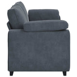 3-Seater Sofa Dark Grey 178 cm Velvet - 45-Degree Angle