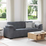 3-Seater Sofa Dark Grey 220x77x82 cm Velvet