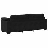 3-Seater Sofa Black 220x77x82 cm Velvet