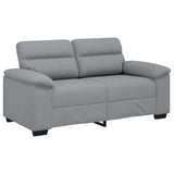 2-Seater Sofa Light Grey 120 cm Fabric - Front View