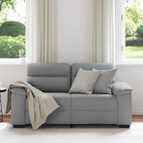 2-Seater Sofa?ight Grey 160x81x84 cm Fabric