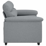 2-Seater Sofa Light Grey 120 cm Fabric - 45-Degree Angle