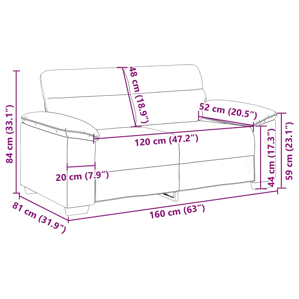 2-Seater Sofa?ight Grey 160x81x84 cm Fabric