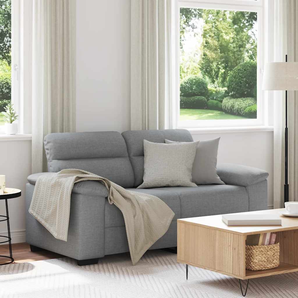 2-Seater Sofa?ight Grey 160x81x84 cm Fabric