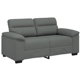 2-Seater Sofa Dark Grey 120 cm Fabric - Front View