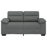 2-Seater Sofa Dark Grey 120 cm Fabric - Top-Down View