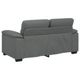 2-Seater Sofa Dark Grey 120 cm Fabric - Rear View