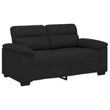 2-Seater Sofa Black 120 cm Fabric - Front View