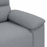 2-Seater Sofa Light Grey 140 cm Fabric - Close-Up Angle