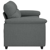 2-Seater Sofa Dark Grey 140 cm Fabric - 45-Degree Angle