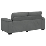 2-Seater Sofa Dark Grey 140 cm Fabric - Rear View