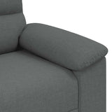 2-Seater Sofa Dark Grey 140 cm Fabric - Close-Up Angle