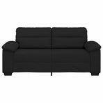 2-Seater Sofa Black 180x81x84 cm Fabric