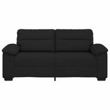 2-Seater Sofa Black 140 cm Fabric - Top-Down View