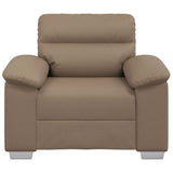 Sofa Chair?appuccino 100x81x84 cm Faux Leather - Top-Down View