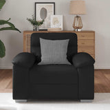 Sofa Chair?lack 100x81x84 cm Faux Leather - Side View