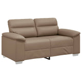 2-Seater Sofa Cappuccino 120 cm Faux Leather - Front View