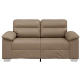 2-Seater Sofa Cappuccino 120 cm Faux Leather - Top-Down View