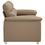 2-Seater Sofa Cappuccino 120 cm Faux Leather - 45-Degree Angle