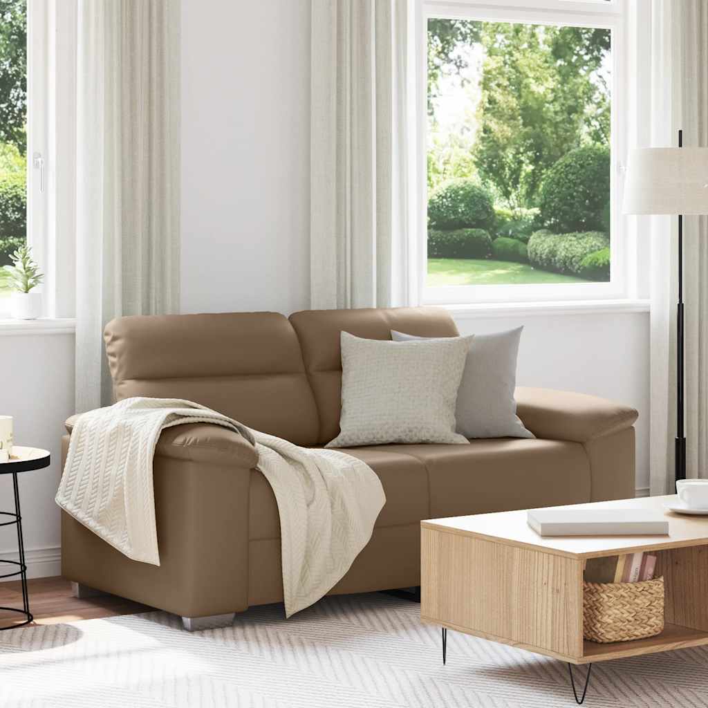 2-Seater Sofa Cappuccino 120 cm Faux Leather