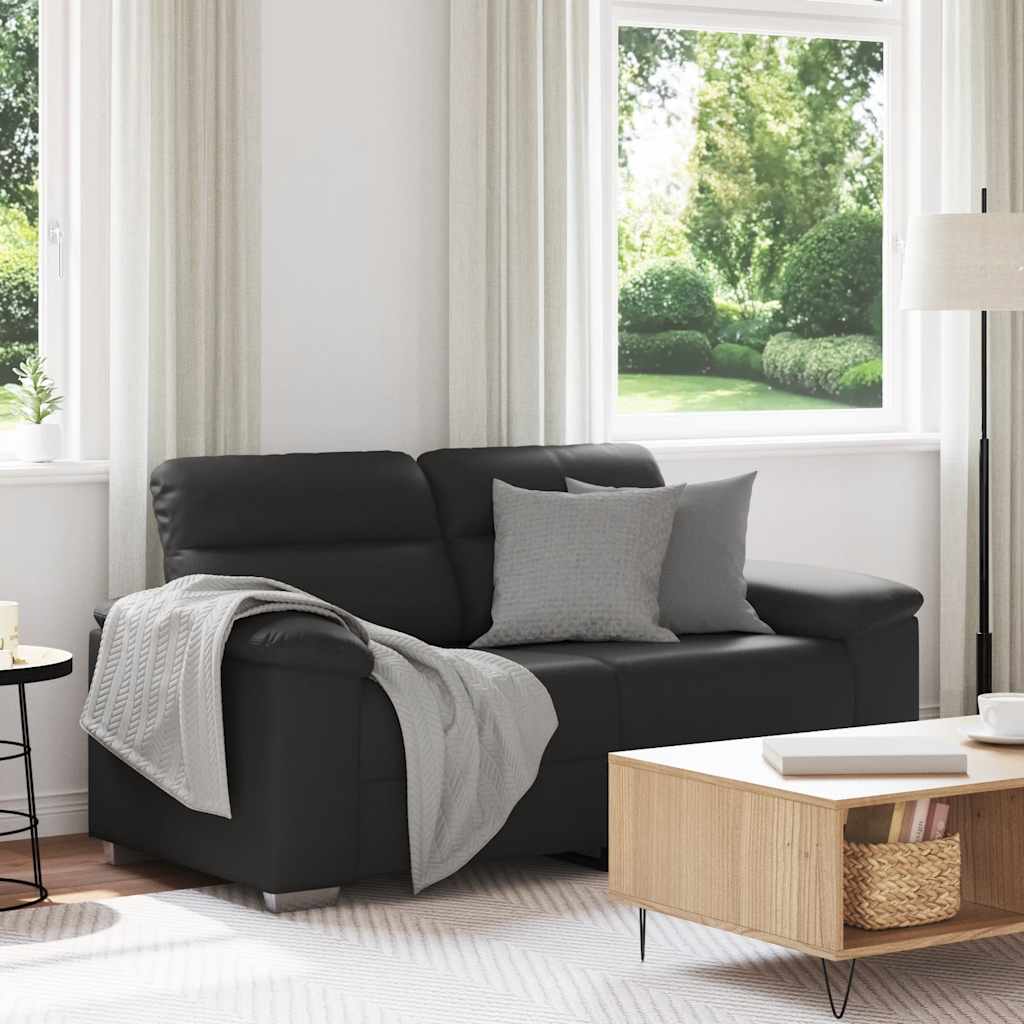 2-Seater Sofa Black 160x81x84 cm Faux Leather