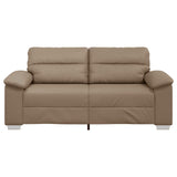 2-Seater Sofa Cappuccino 140 cm Faux Leather - Top-Down View