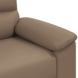 2-Seater Sofa Cappuccino 140 cm Faux Leather - Close-Up Angle