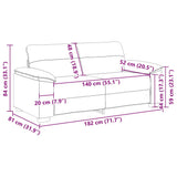 2-Seater Sofa Cappuccino 180x81x84 cm Faux Leather