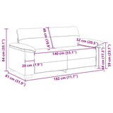 2-Seater Sofa Cappuccino 140 cm Faux Leather - Extra Image