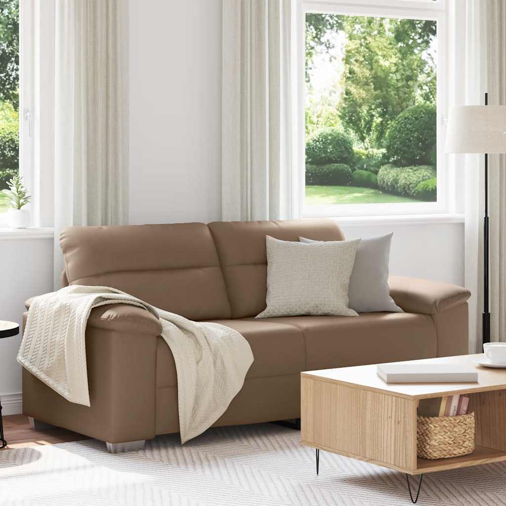 2-Seater Sofa Cappuccino 180x81x84 cm Faux Leather