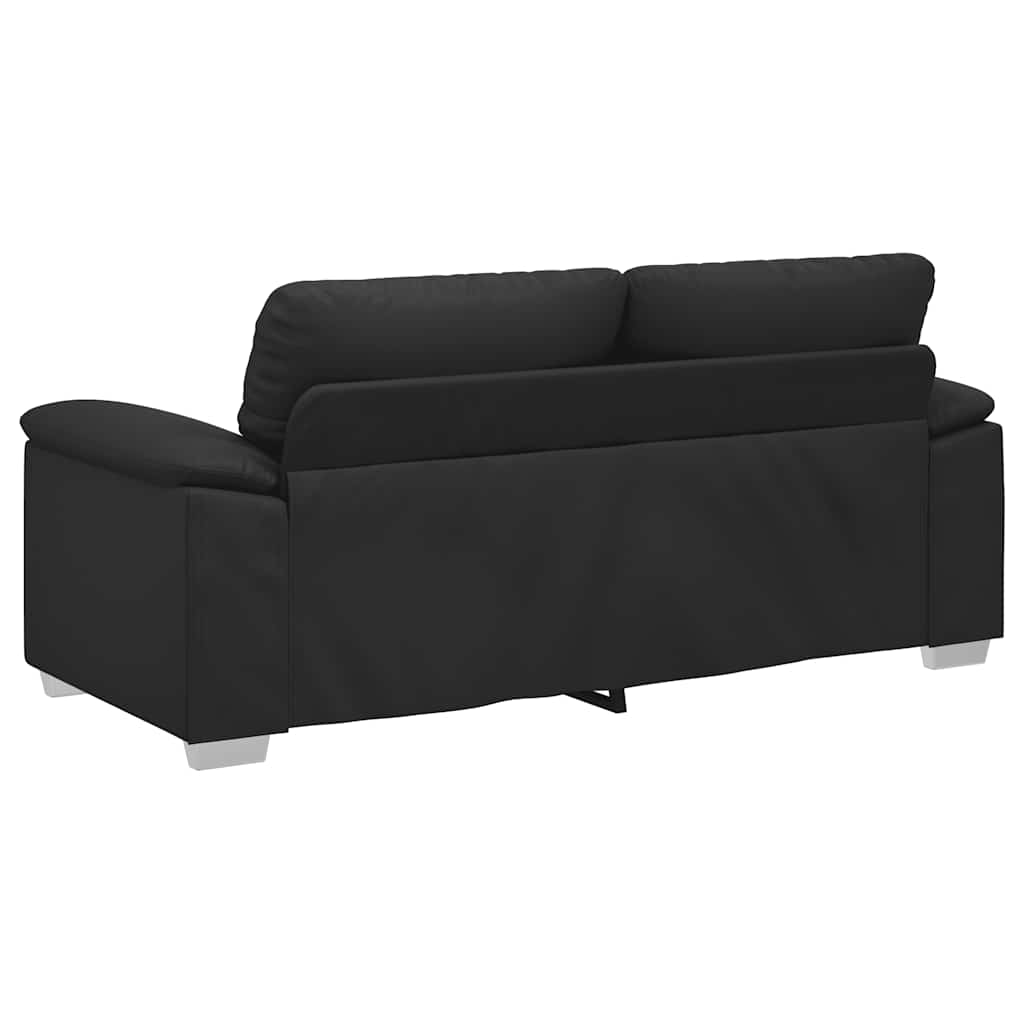 2-Seater Sofa Black 140 cm Faux Leather