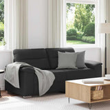 2-Seater Sofa Black 140 cm Faux Leather