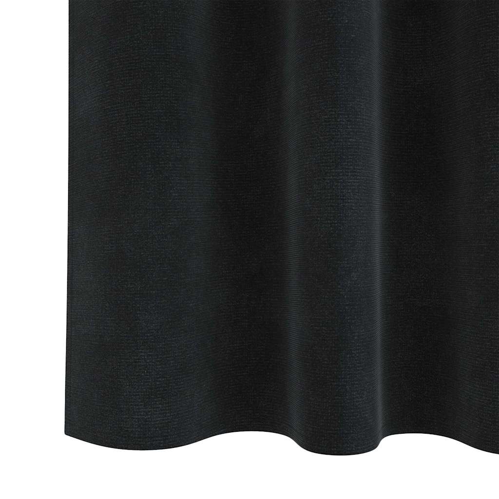Blackout Curtains 2 pcs Black 140 x 225 cm Velvet