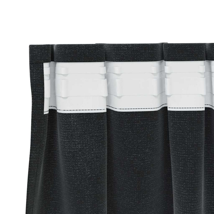 Curtains 2 pcs Black 140 x 245 cm Velvet