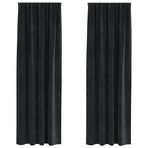 Curtains 2 pcs Black 140 x 260 cm Velvet