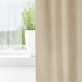 Blackout Curtains 2 pcs Cream 140 x 225 cm Velvet - Side View