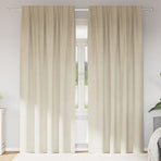Curtains 2 pcs Cream 140 x 225 cm Velvet