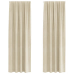 Curtains 2 pcs Cream 140 x 225 cm Velvet