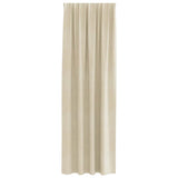 Blackout Curtains 2 pcs Cream 140 x 225 cm Velvet - Top-Down View