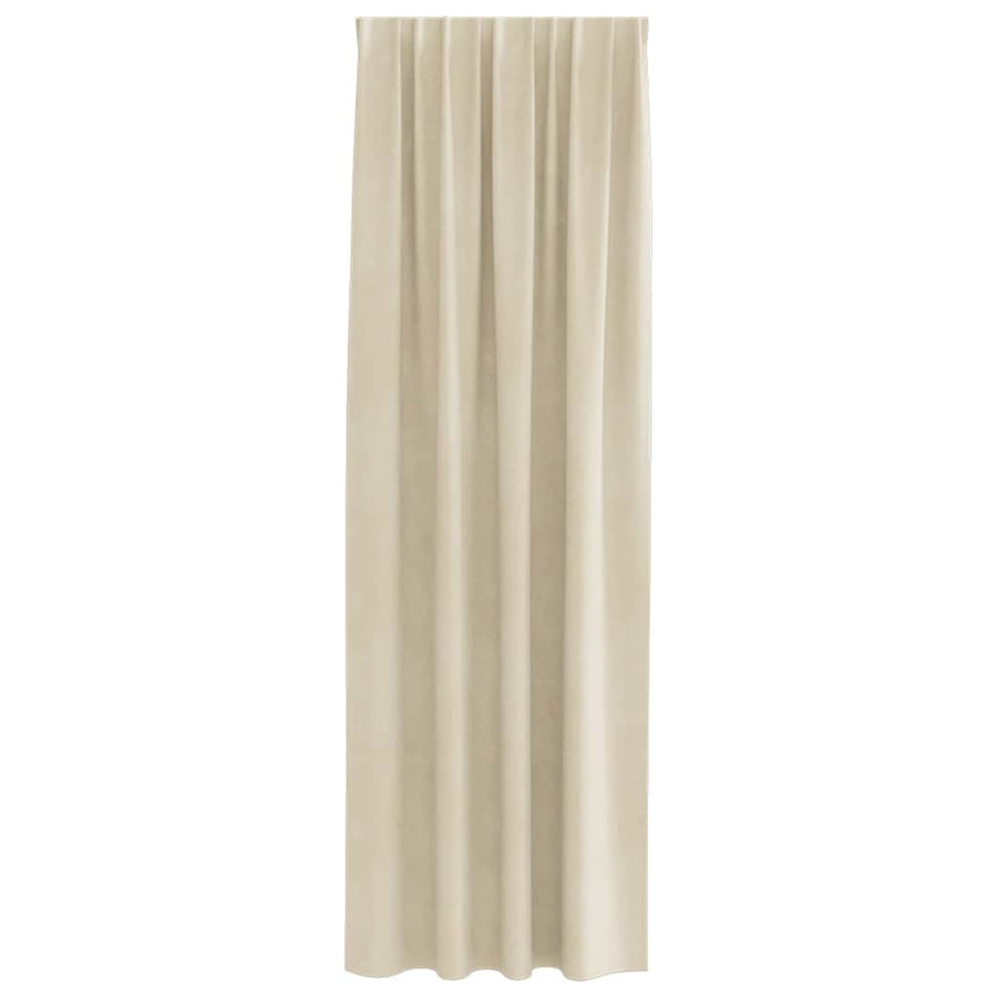 Curtains 2 pcs Cream 140 x 225 cm Velvet